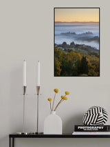 Morning scene in autumn Tuscany Poster och Canvastavla