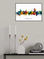 Broughty Ferry Scotland Skyline Poster och Canvastavla