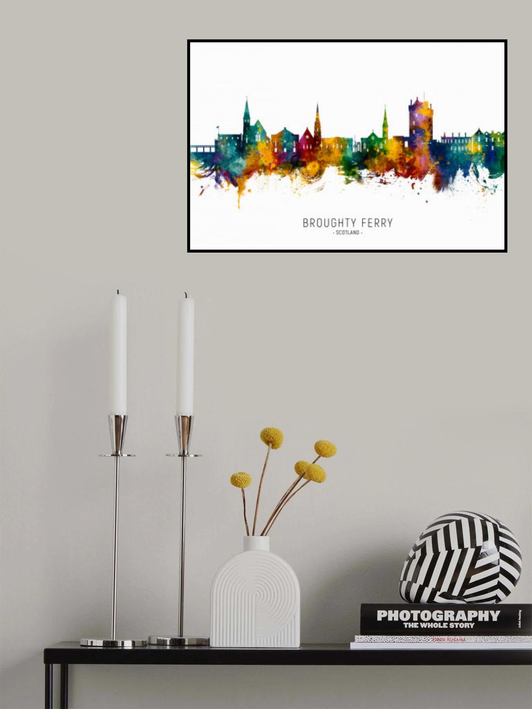Broughty Ferry Scotland Skyline Poster och Canvastavla