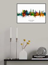 Heidelberg Germany Skyline Poster och Canvastavla