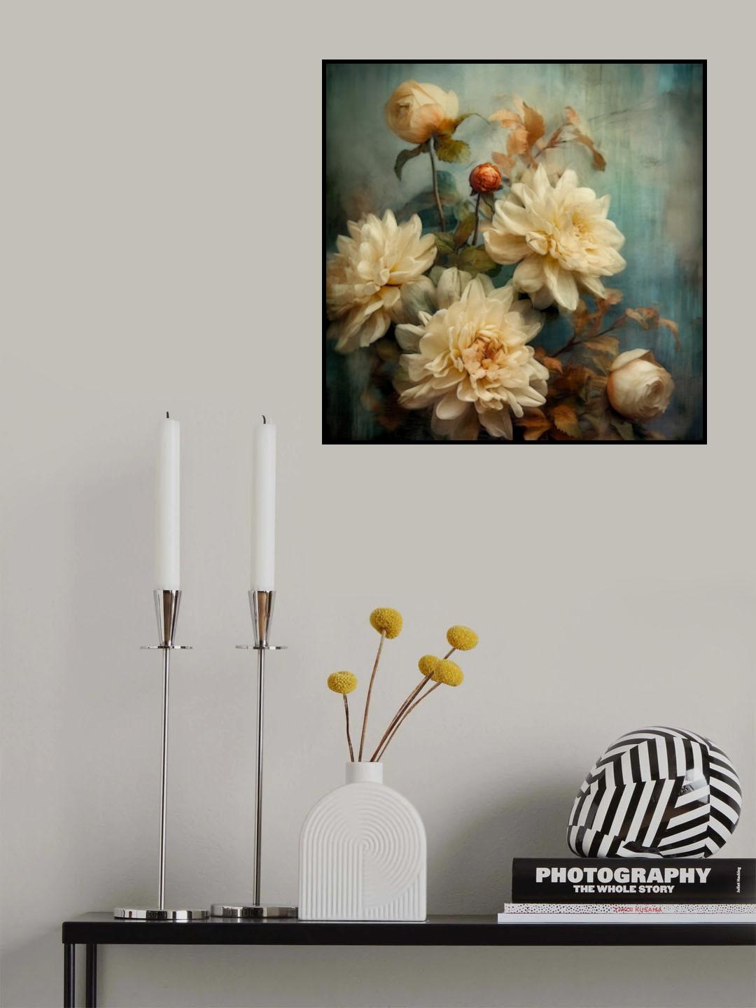 Fa Vintage Floral 53 Poster och Canvastavla