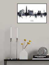 Seoul Skyline South Korea Poster och Canvastavla