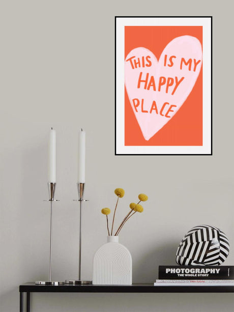 Happy Place Poster och Canvastavla