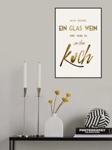 Ein Glas Wein Poster och Canvastavla