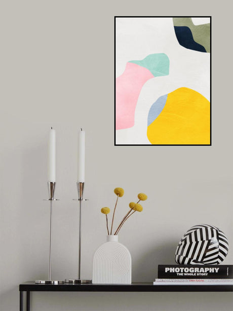 Pastel Minimal shapes Poster och Canvastavla