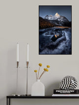 Yangmaiyong Snow Mountain During Freezeup Poster och Canvastavla