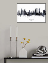 São Paulo Skyline Brazil Poster och Canvastavla