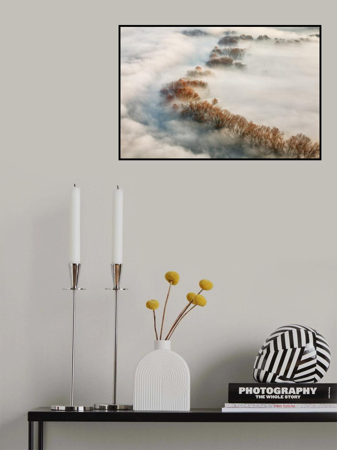 Foggy valley Poster och Canvastavla