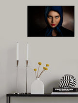 The blue scarf Poster och Canvastavla