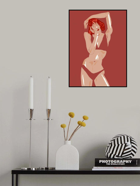 Young Girl In Underwear Poster och Canvastavla