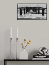 old pier and dramatic landscape Poster och Canvastavla