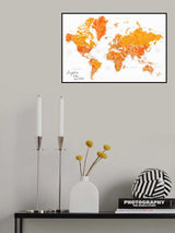 Explore world map with cities, Carlotta Poster och Canvastavla