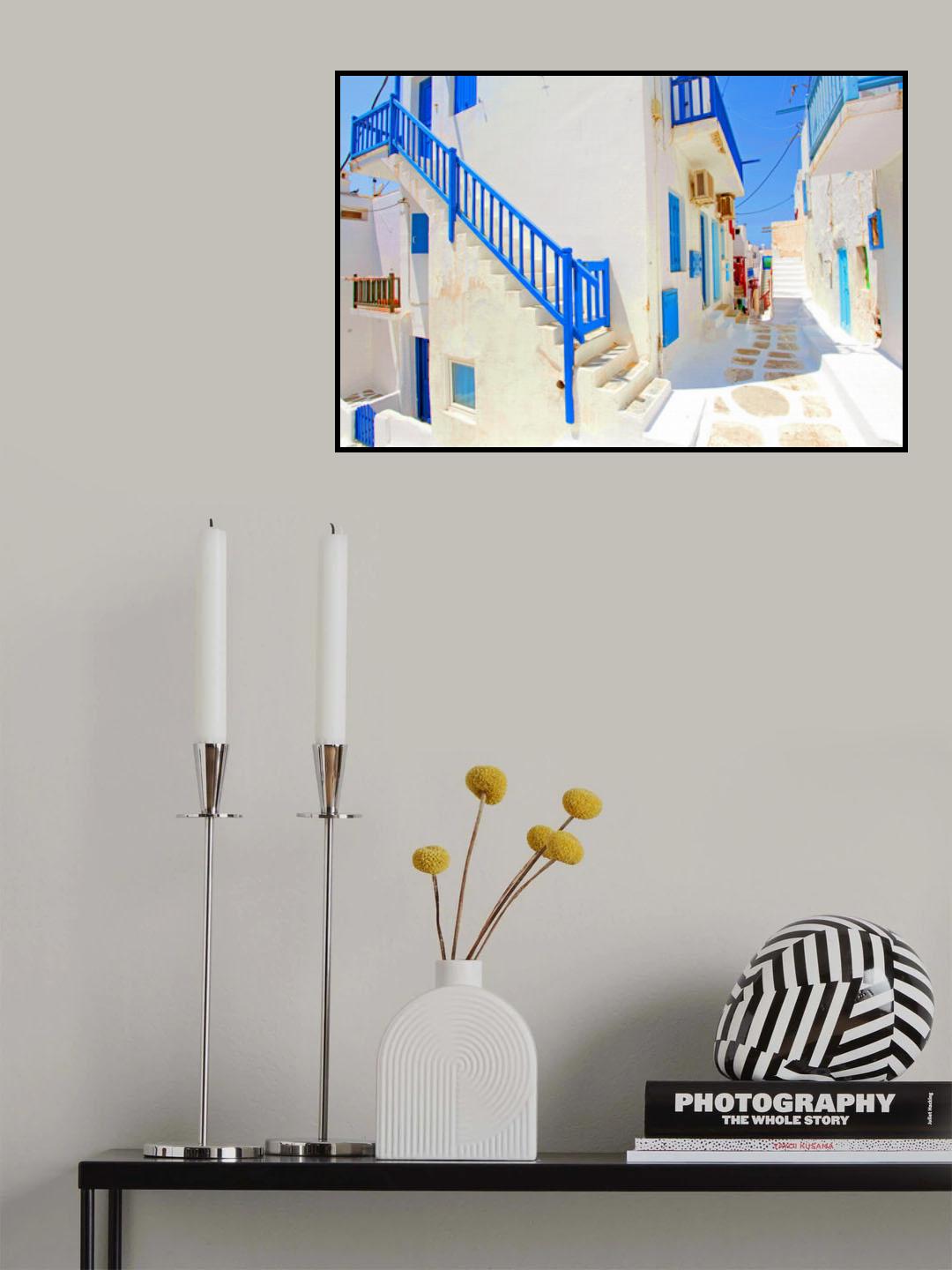 Mykonos III (from the series "Postcards from Greece") Poster och Canvastavla