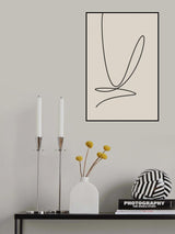 Abstract Beige Poster och Canvastavla