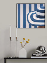 Blue and white Poster och Canvastavla