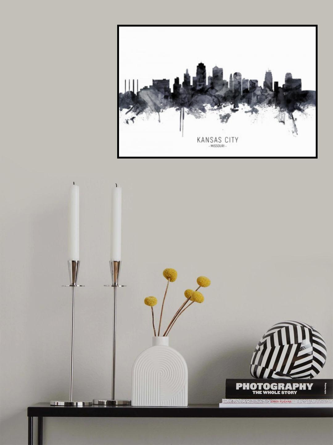 Kansas City Missouri Skyline Poster och Canvastavla