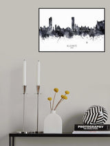 Alicante Spain Skyline Poster och Canvastavla