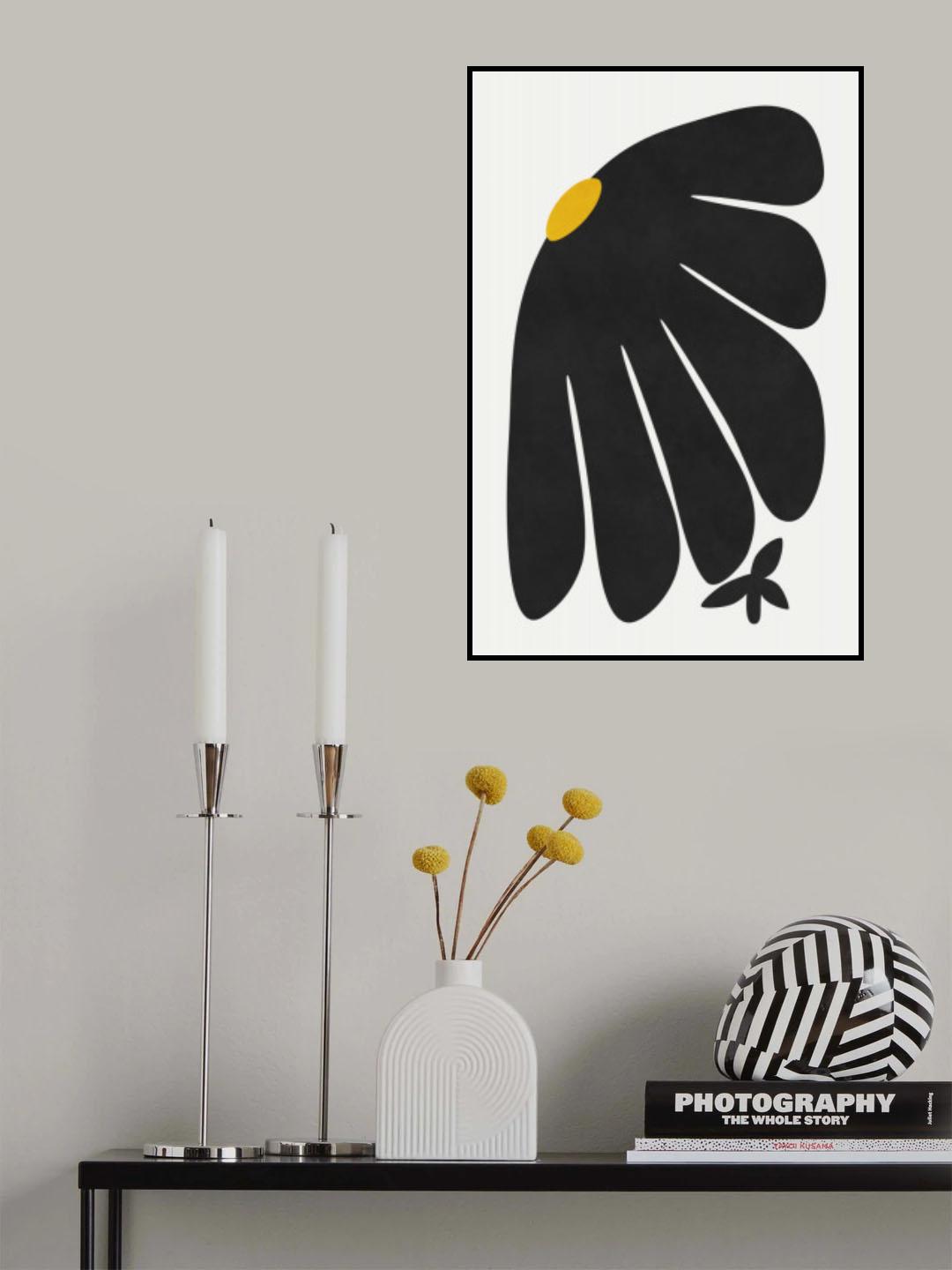 Black Daisy Poster och Canvastavla