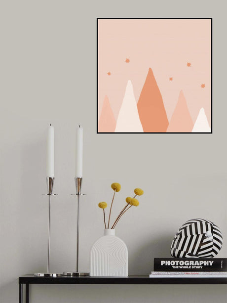 Blush Mountains Poster och Canvastavla