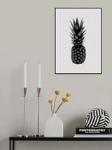 Pineapple Black & White Poster och Canvastavla