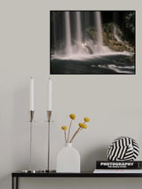 beautiful waterfall in the mountain Poster och Canvastavla