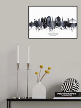 Charleston South Carolina Skyline Poster och Canvastavla