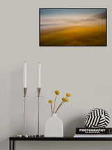 Ground fog in the tranquil landscape Poster och Canvastavla