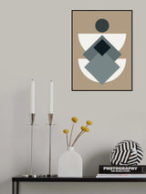 Mid Century In Greys Poster och Canvastavla