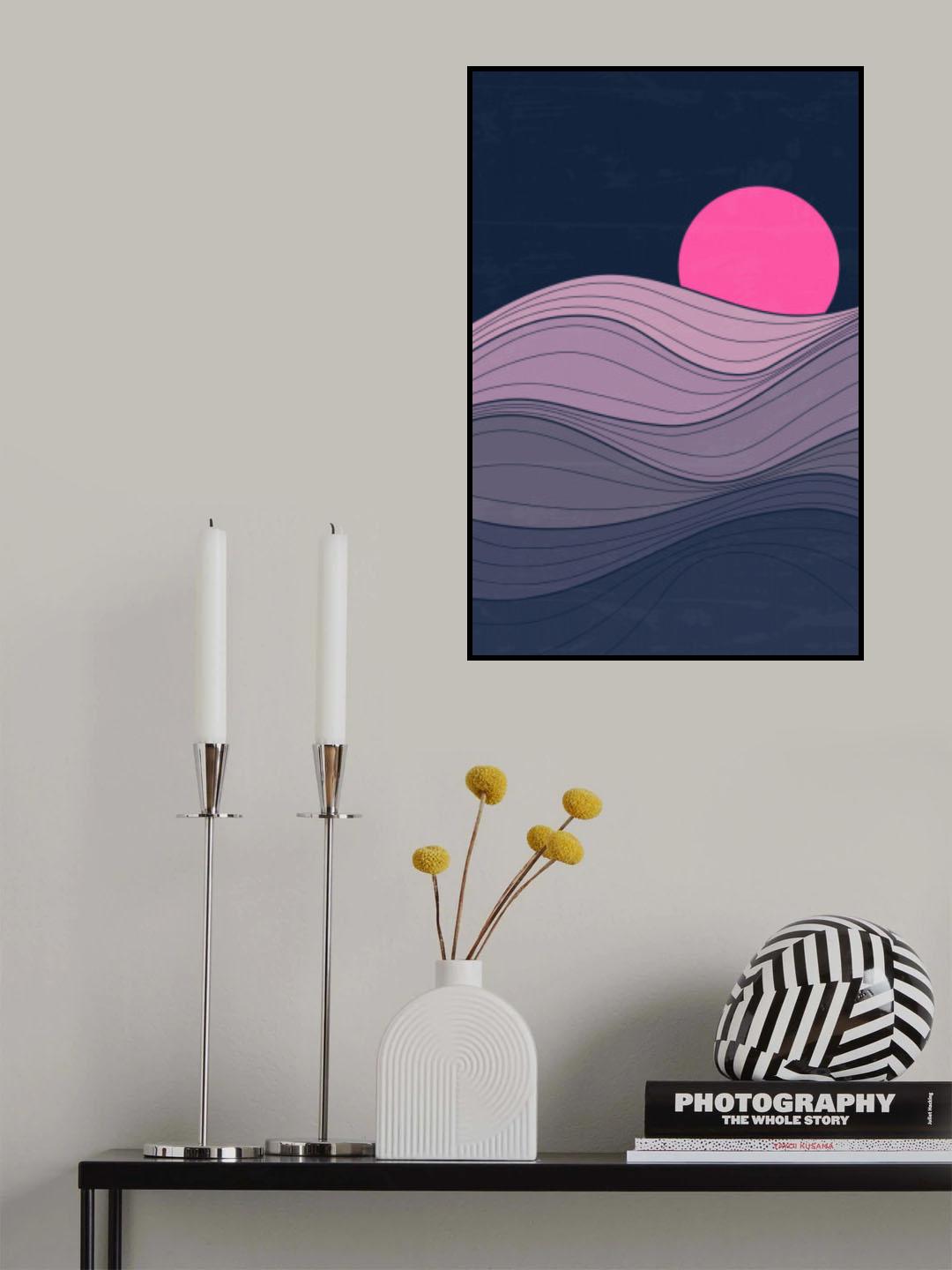 Minimal Pink Sunset #2 Poster och Canvastavla