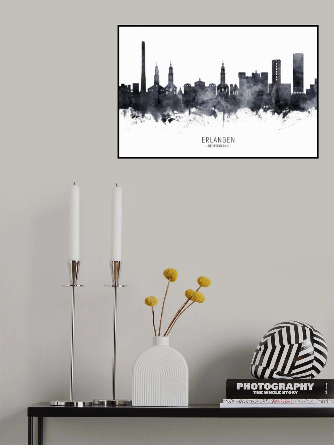 Erlangen Germany Skyline Poster och Canvastavla