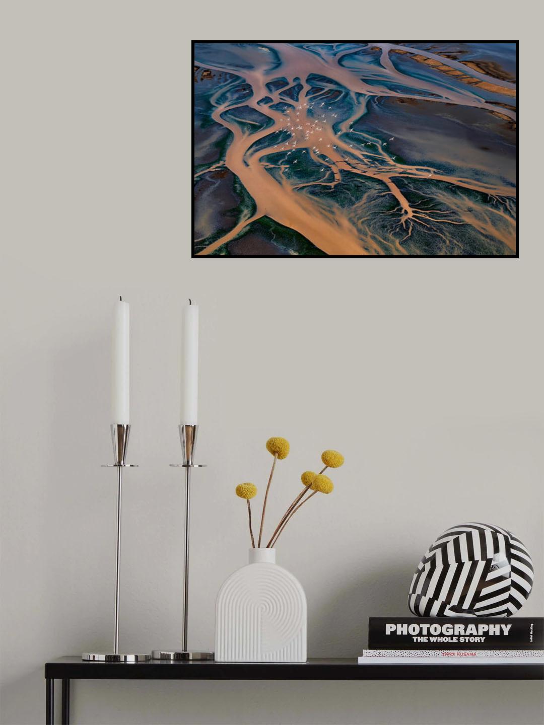 A lake that looks a tree root Poster och Canvastavla
