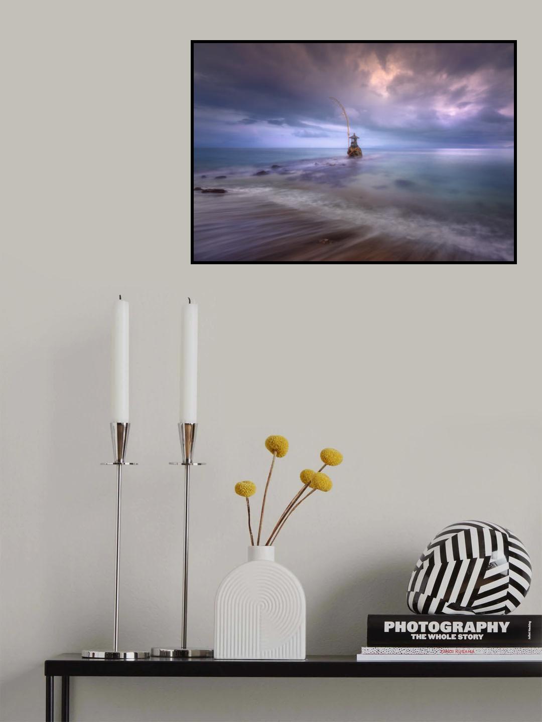 Penida sunrise in Clinking Water Temple 7R29353 Poster och Canvastavla