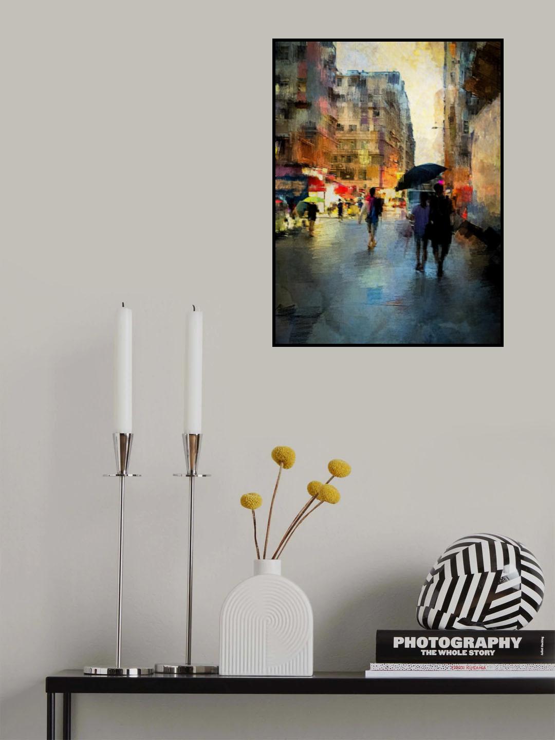 Hong Kong street scene Poster och Canvastavla