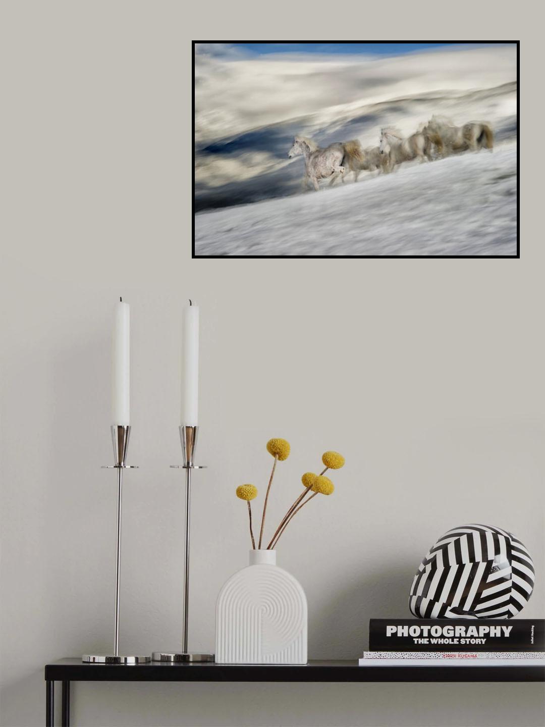 winter in high mountains Poster och Canvastavla