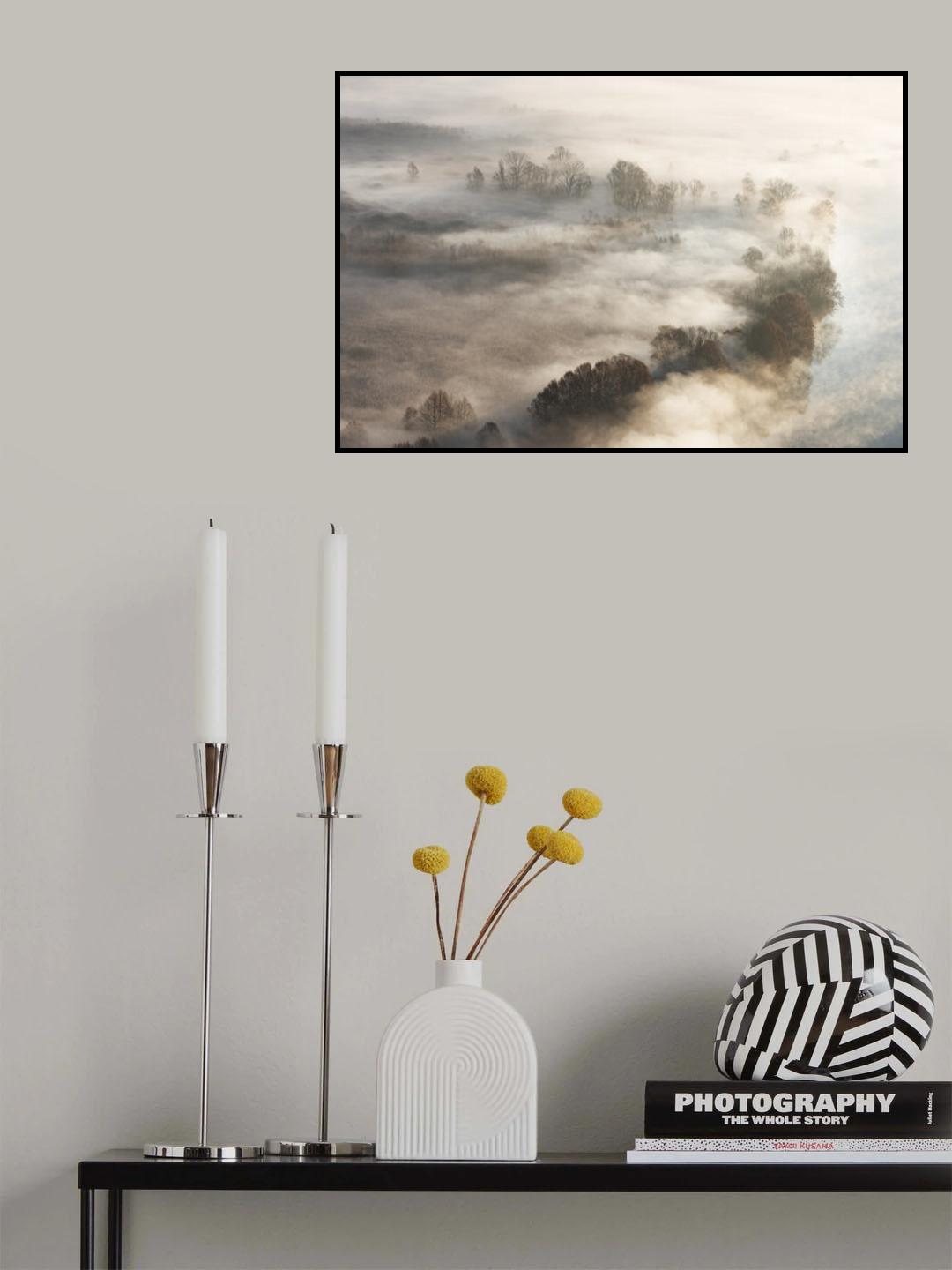 Trees in the fog Poster och Canvastavla