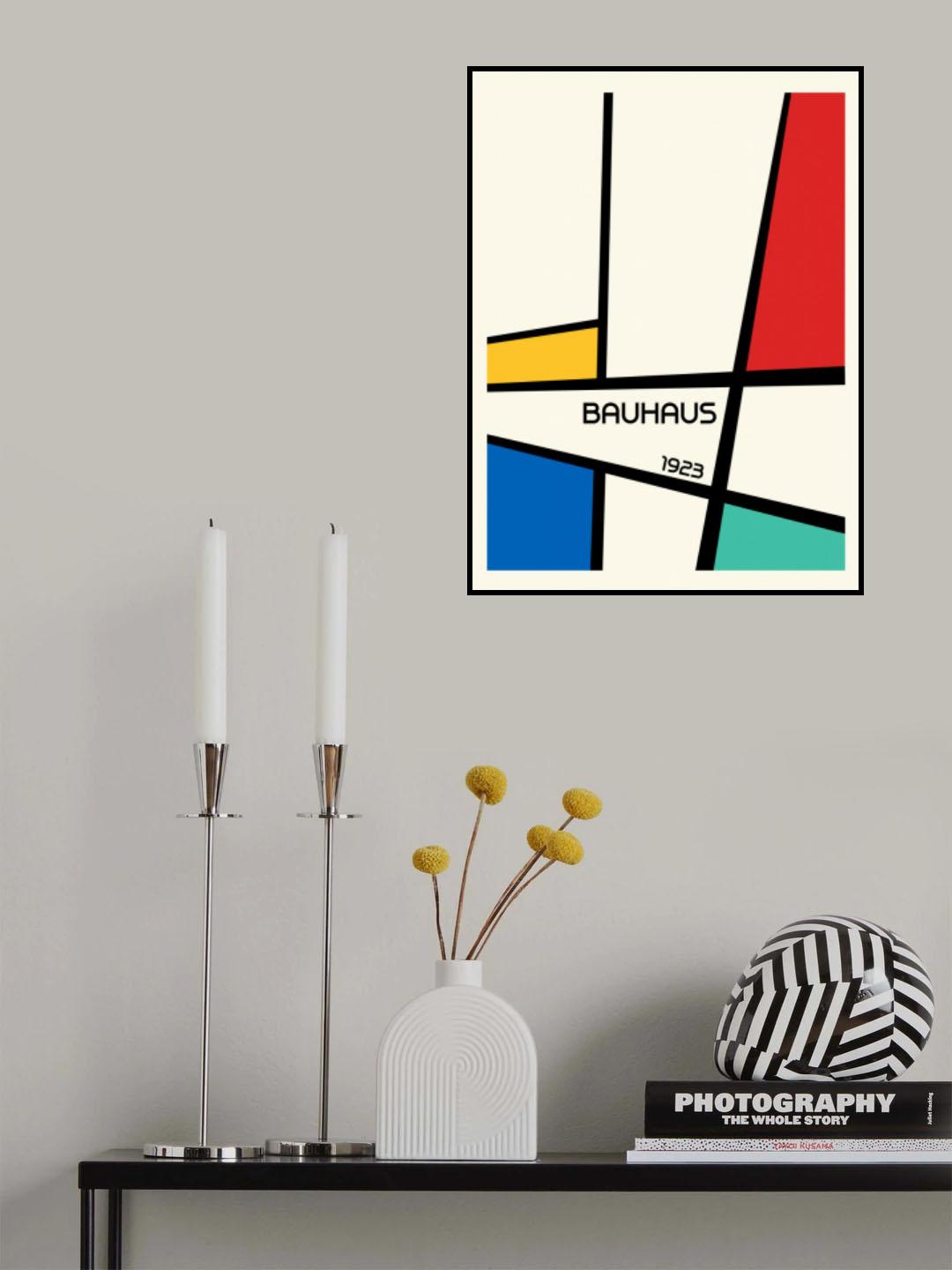 Bauhaus Geometric Design Retro Poster och Canvastavla