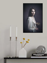 woman with flower Poster och Canvastavla