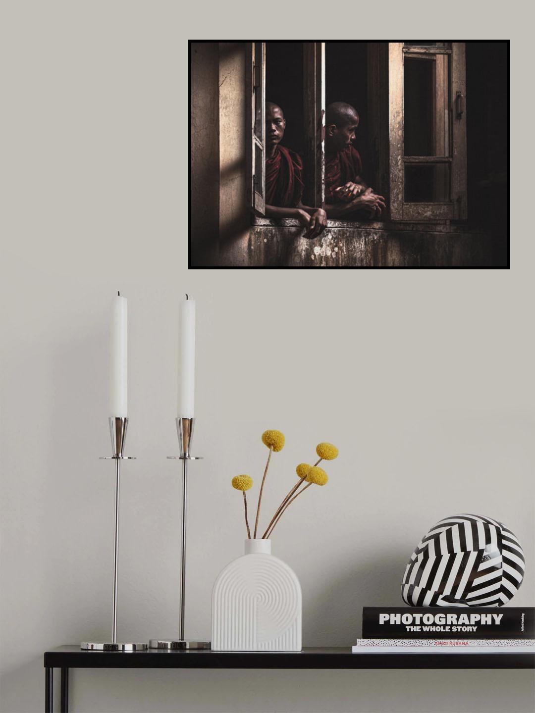 Novice at window Poster och Canvastavla