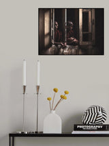 Novice at window Poster och Canvastavla