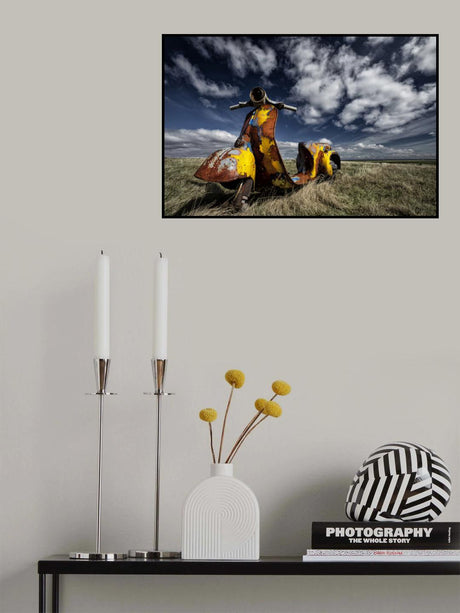 Yellow Scooter Poster och Canvastavla