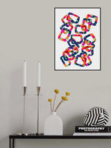 Floral Rectangle Chain Poster och Canvastavla