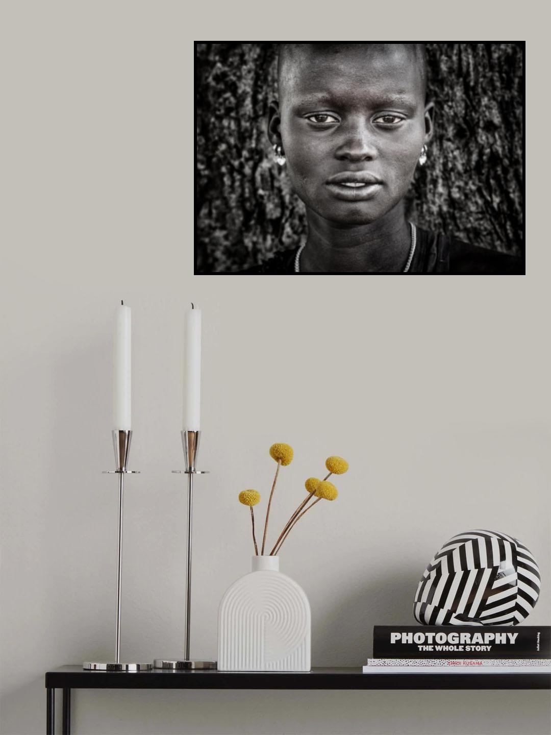 Mundari tribe woman - South Sudan Poster och Canvastavla