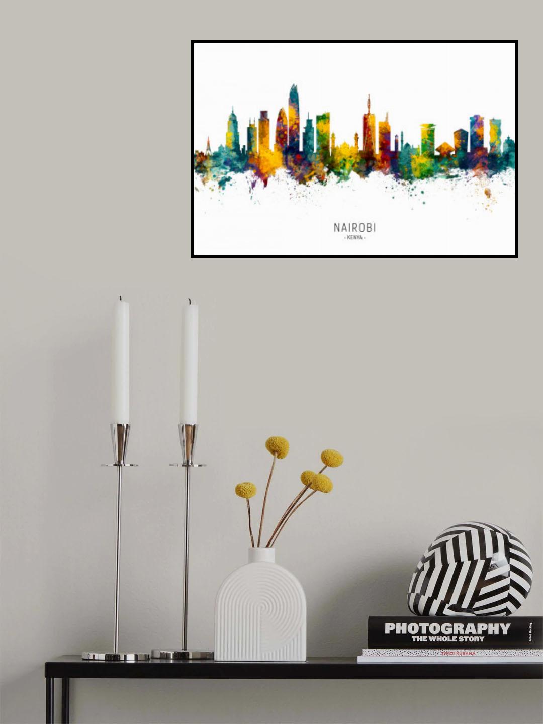 Nairobi Kenya Skyline Poster och Canvastavla