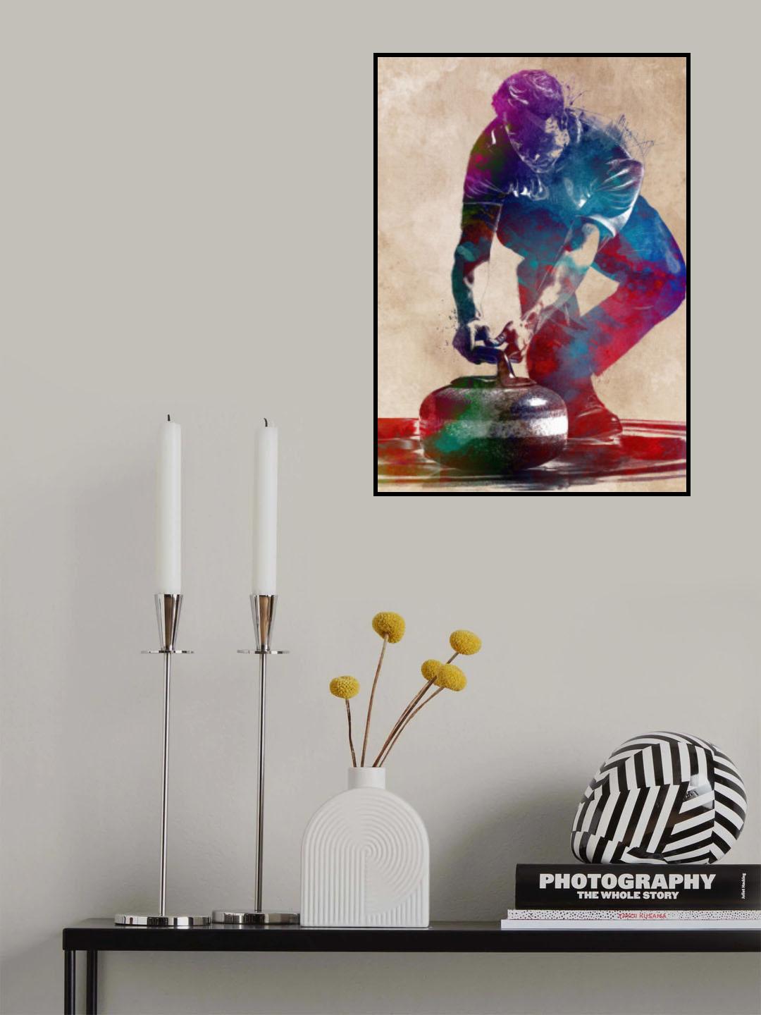 Curling sport art Poster och Canvastavla