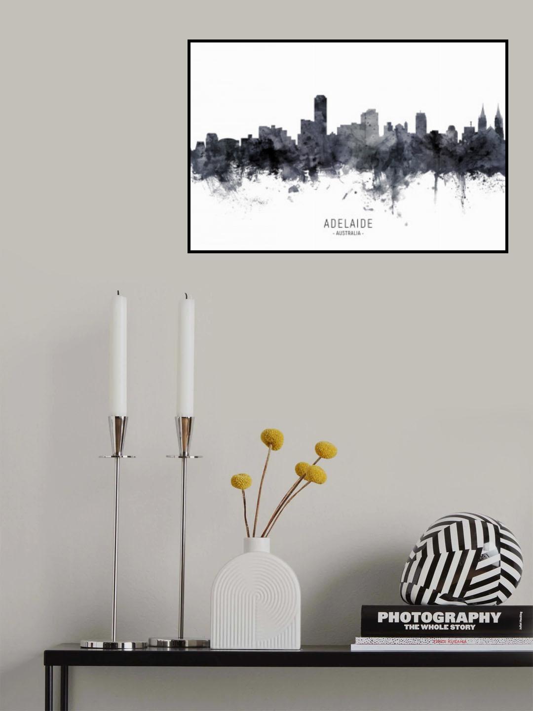 Adelaide Australia Skyline Poster och Canvastavla