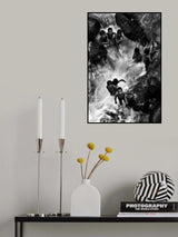 Children bathing in river Poster och Canvastavla