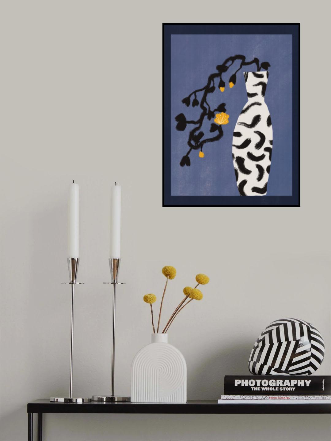 Yellow Bonsai Flower Poster och Canvastavla