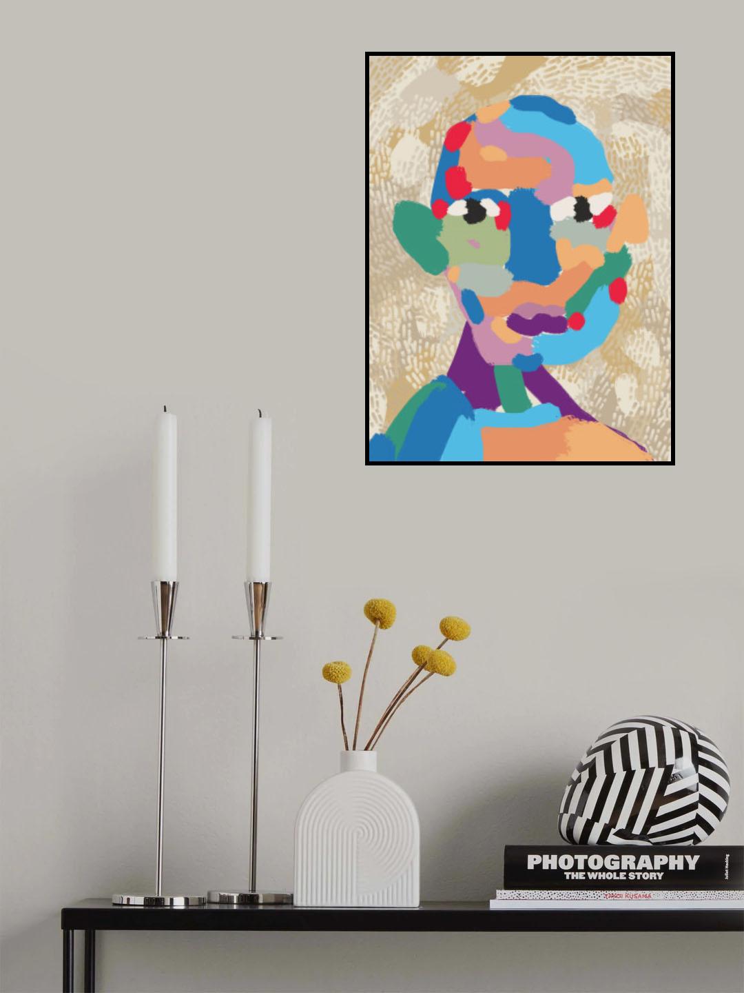 Painted Portrait Poster och Canvastavla