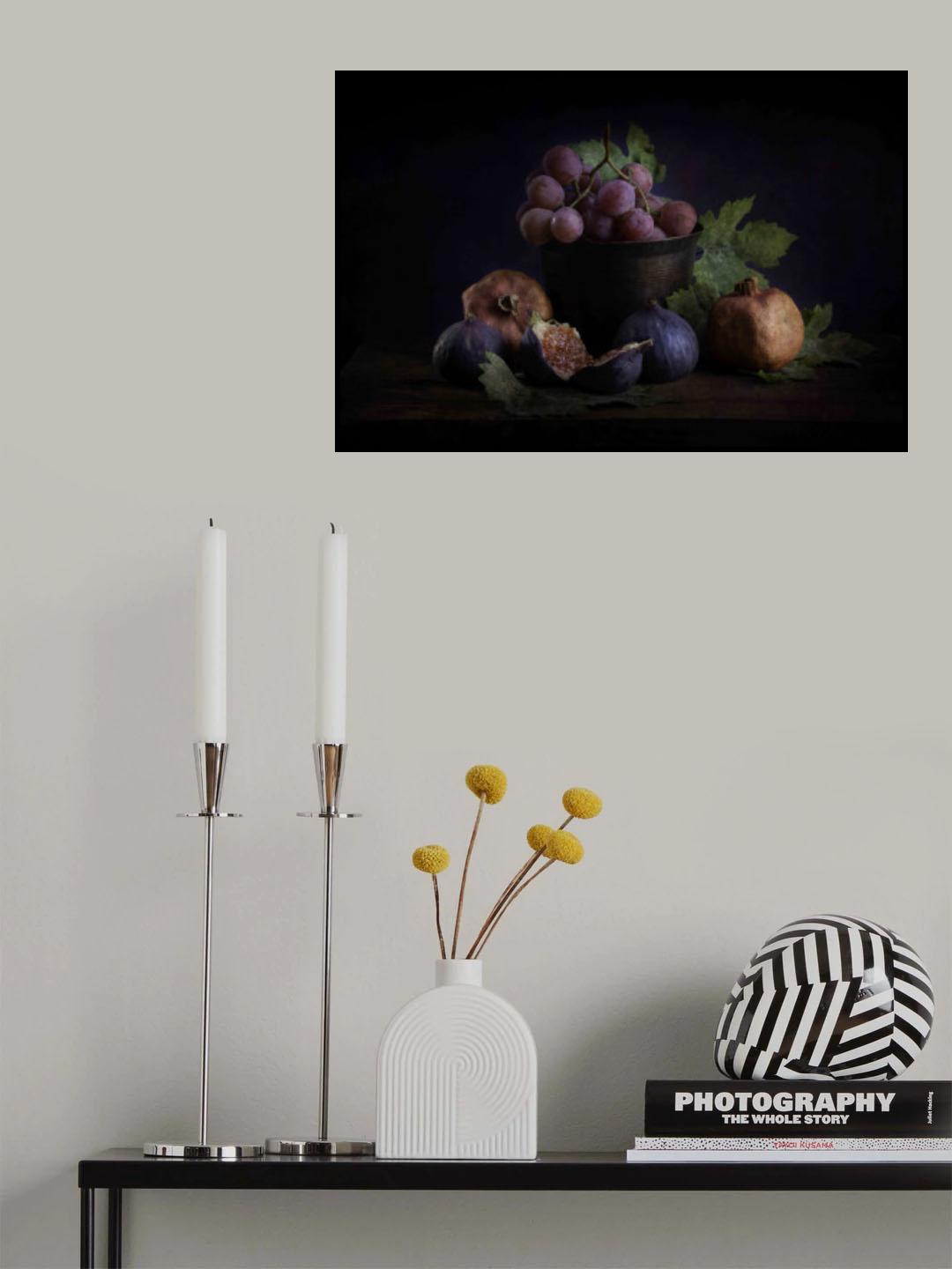 Pomegranate, fig and grape... Poster och Canvastavla