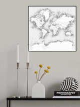 Louiss world map silhouette Poster och Canvastavla